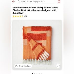 Opalhouse throw blanket. New with tags. Orange.